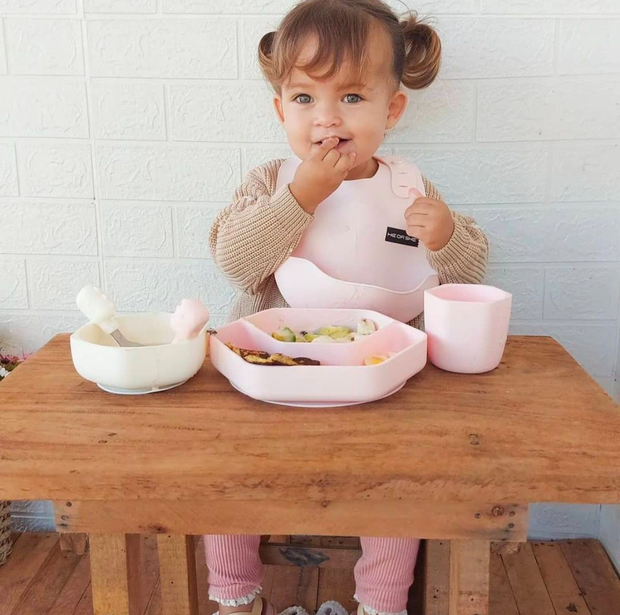 Toddler feeding set (pink)