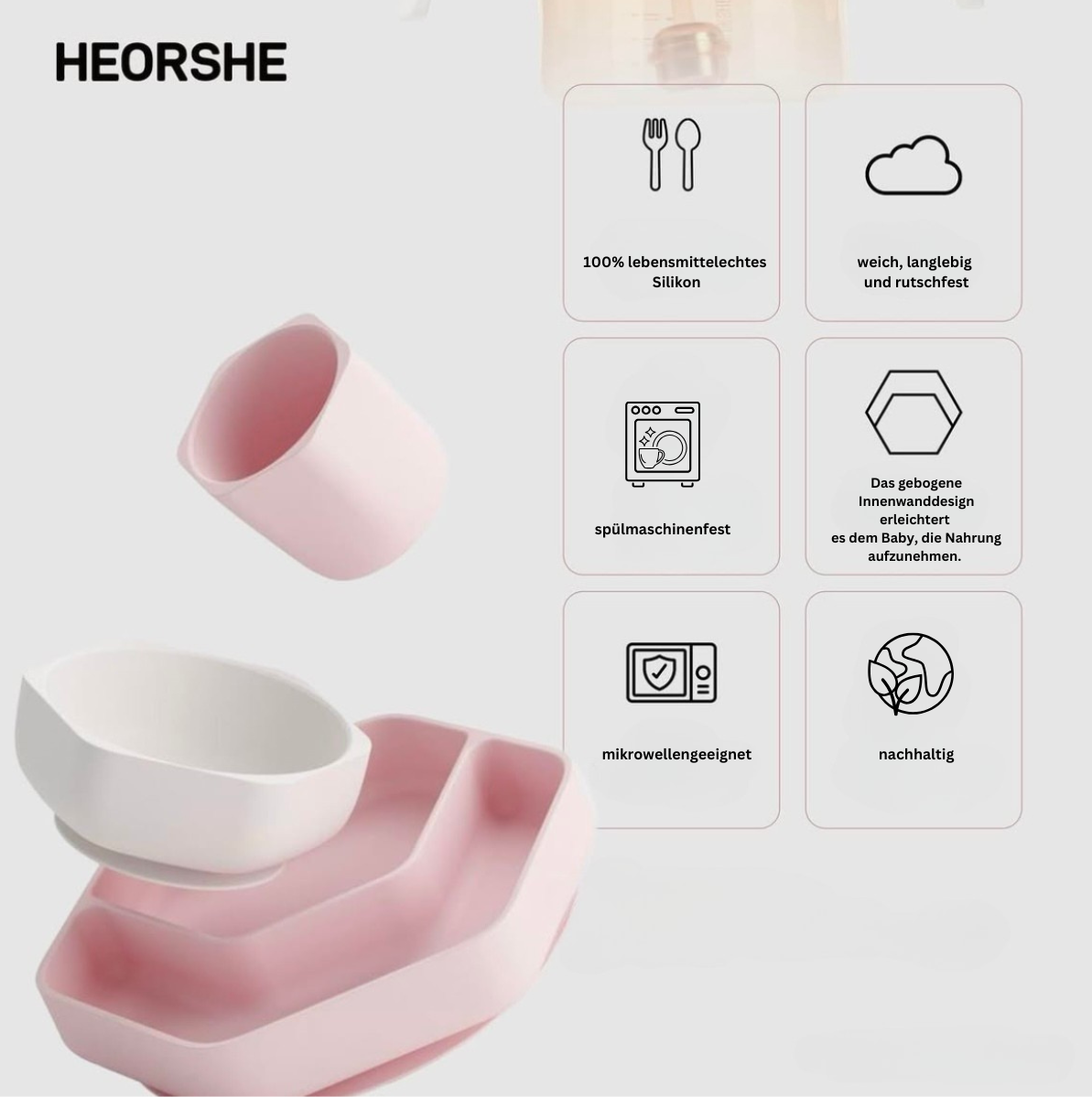 Toddler feeding set (pink)